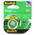 Magic™ Invisible Tape With Dispenser, 3/4 in x 300 IN (19 mm x 7.62 m)3M, with refillable Dispenser Magic Tape / Invisible Tape Made in USA. 