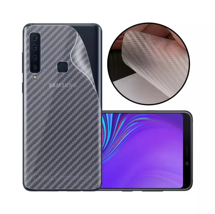 SAMSUNG%20A9%202019%20Carbon%20Fiber%20Back%20Anti%20Fingerprint%20Sheet%20Skin%20Wrap%20Transparent%20-%20Image%204