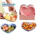 IMPERIAL HEART SHAPE 8 PLATE WITH STAND/EASY AND TRENDY FOR SERVING & USAGE/8PC PLATE SET. 