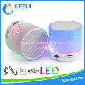 Colourful LED Mini Wireless Bluetooth Speaker TF Card USB FM Portable Music speakers Hand-free call AUX with Mic For Phone PC. 