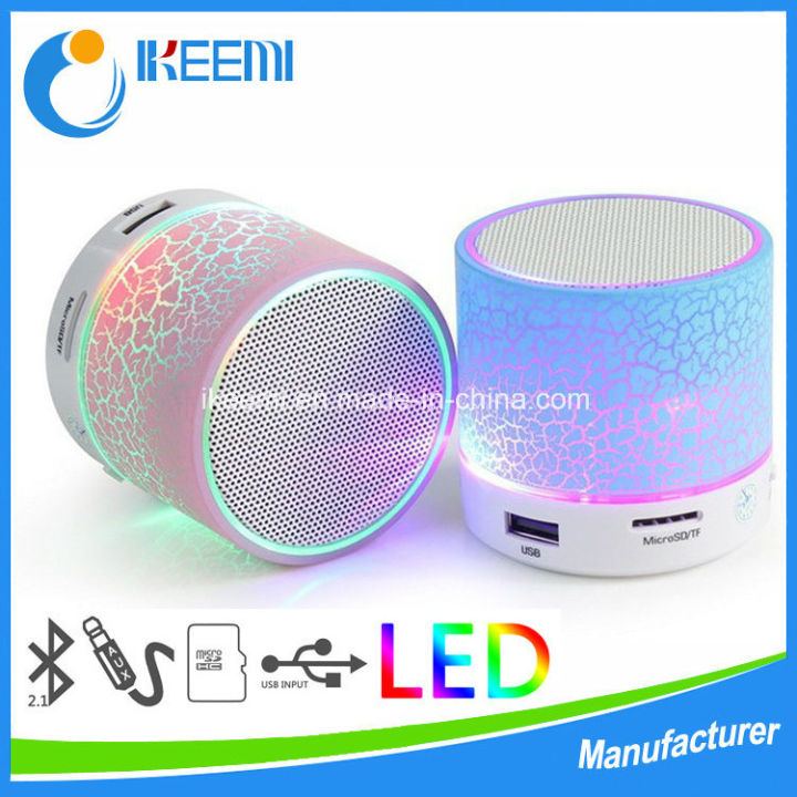 Colourful LED Mini Wireless Bluetooth Speaker TF Card USB FM Portable ...