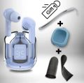 Timack®【Buy 1 Get 3 Freebies】EARBUDS AIR 31 AIRPODS WIRELESS EARBUDS WITH CRYSTAL TRANSPARENT CASE WITH TYPE C CHARGING|EARBUDS BLUETOOTH 5.3 | NEW MODEL AIR 31. 
