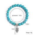 Yoga bracelet Natural stone beads bracelet Handmade Lady girl gift Chakra bracelet  bracelet 8mm Blue  bracelet for Meditation Yoga practice Stress relief Spiritual healing Fashion accessory. 