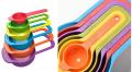 6 Measuring Cups and Spoons Set for Cake Baking Cooking Plastic Tablespoons with Measurement (Multi-Color). 