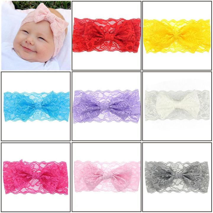 Lace Princess Baby Girl Headband Summer Spring Kids Headwear Infant Girls Bow Baby Hair Band Newborn Hair Accessories 0-36M