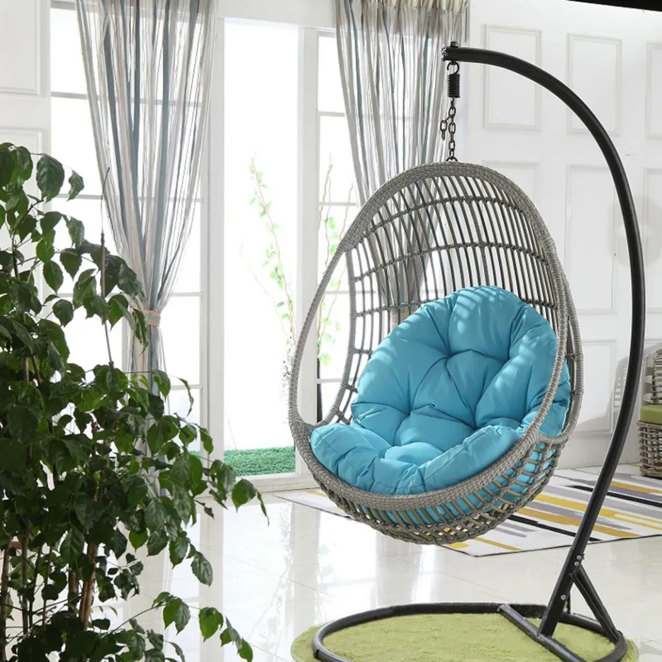 Patio Swing Cane Swing Chair Cushion Egg Hanging Swing Chair