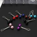 Jifang 1pc Hijab Clip Pinless Buckle Hijab Pins Pearls Balls Silk Scarf Muslim Hijabs Accessories U design Clip Pin WJ579. 