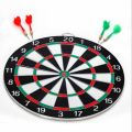 Dart Board Size 12" , 17" Dart Board For Adults Kids Double Sided Dartboard Game with 4 Darts Set (Small) and with 6 Darts Set (Large). 