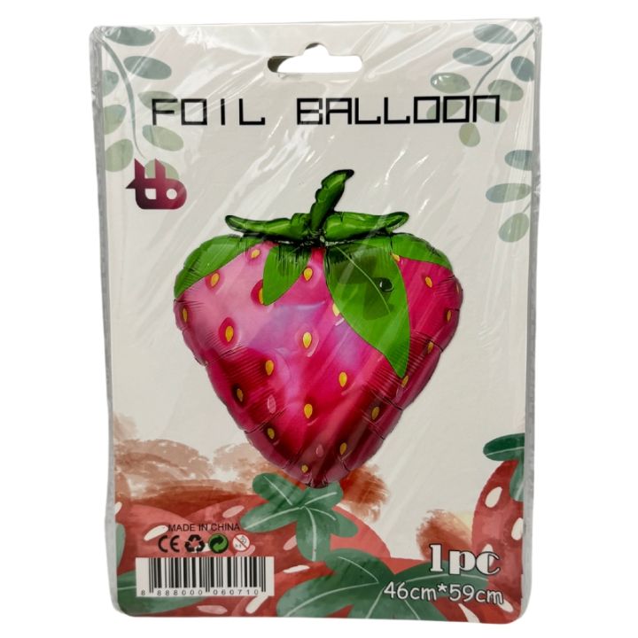 STRAWBERRY FOIL BALLOON - 46 CM X 59 CM