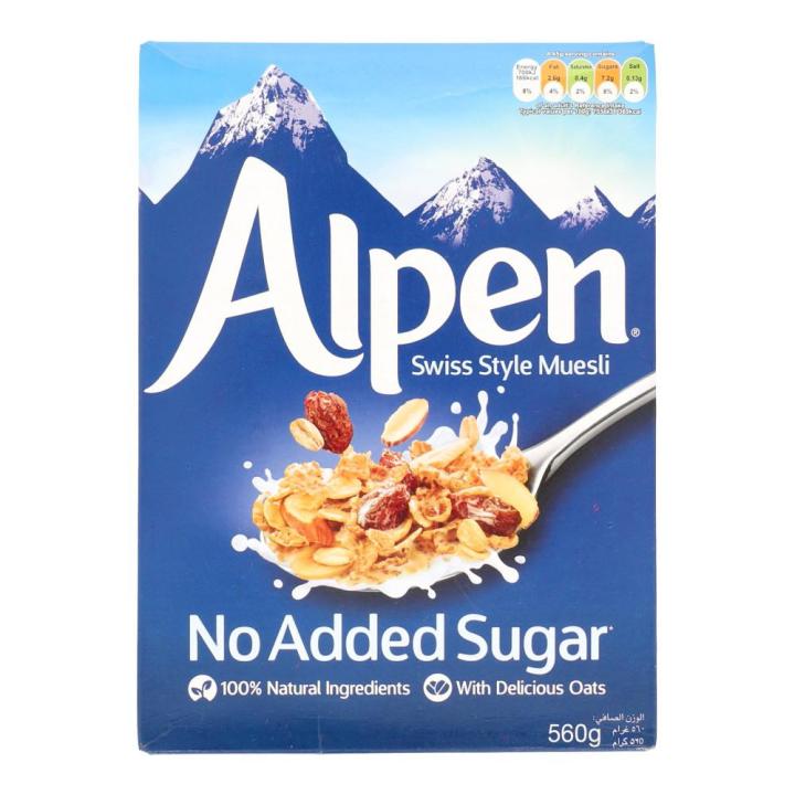 Alfatah Mall - ALPEN CEREAL NO ADDED SUGAR SWISS STYLE MUESLI 560 GM-AFP-000080226
