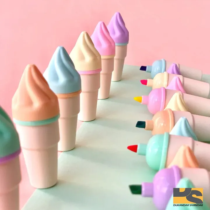 cute%20set%20of%206%20cone%20Highlighters%20with%20beautiful%20colors%20%20stationery%7C%20Cute%20stationary%20items%20for%20girls%20-%20Image%203