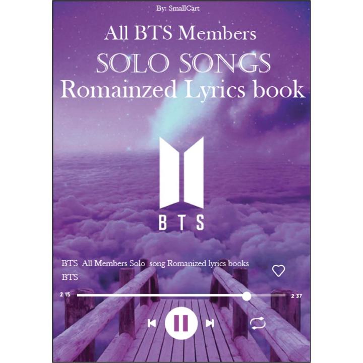 BTS All members Solo songs romanized lyrics book