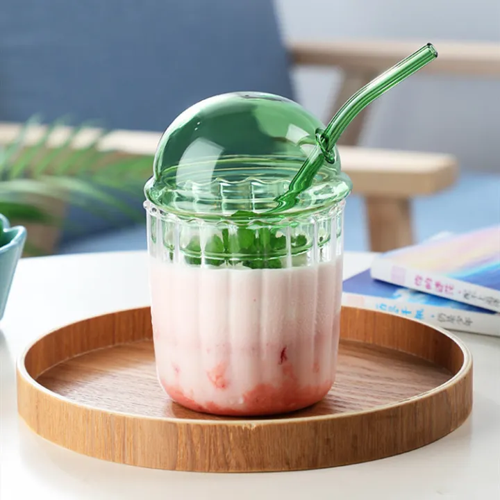 AFFAN'S%20HUB%20-%20400ml/500ml%20Coffee%20Mugs%20Aesthetic%20Ribbed%20Glass%20Cup%20with%20Lids%20&%20Straws%20-%20Wavy%20Coffee%20Mugs%20&%20Dome%20Lid%20Cups%20For%20Tea%20-%20Perfect%20for%20Iced%20Coffee,%20Juice%20And%20Bubble%20Tea.%20-%20Image%206