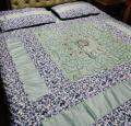 Embroidered Patch Work King Size BedSheet - High Quality - Cotton Double Bedsheet Embroided.... 