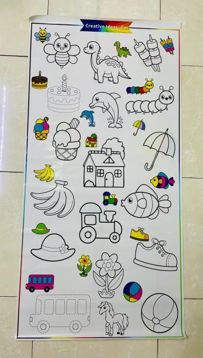 Kids%20Colouring%20Mat%20Art%20Crayon%20Marker%20Reusable%20Children%20Drawing%20roll%20Sketch%20-%20Image%205