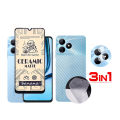 Realme Note 50 Ceramic Matte Tempered Glass Full Screen Protector with 3 in 1 Camera Lens Protector. 