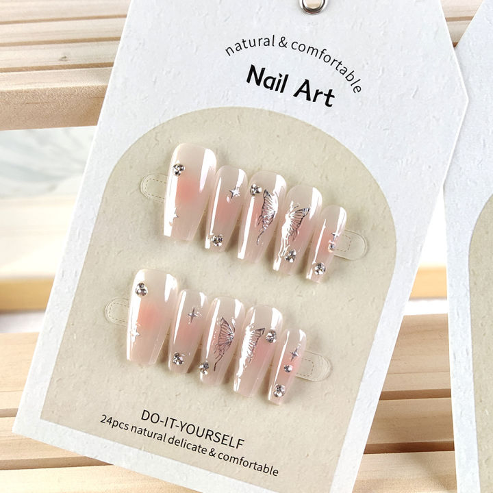 Butterfly%20Flash%20Diamond%20Paste%2024Pcs%20Wearable%20Artificial%20Nails%20%E2%80%93%20Light%20Luxury%20Pure%20Stylish%20Pattern%20Nails%20-%20Image%203