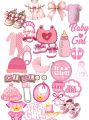 Pack of 26 - New Born  Stickers - Baby Girl  Stickers  - Well come Baby Girl   Stickers -Aesthetic Art Stickers for mobile back, Laptop, dairy and for decorating your stuff - 2 inch x 3 Inch Each Sticker Size. 
