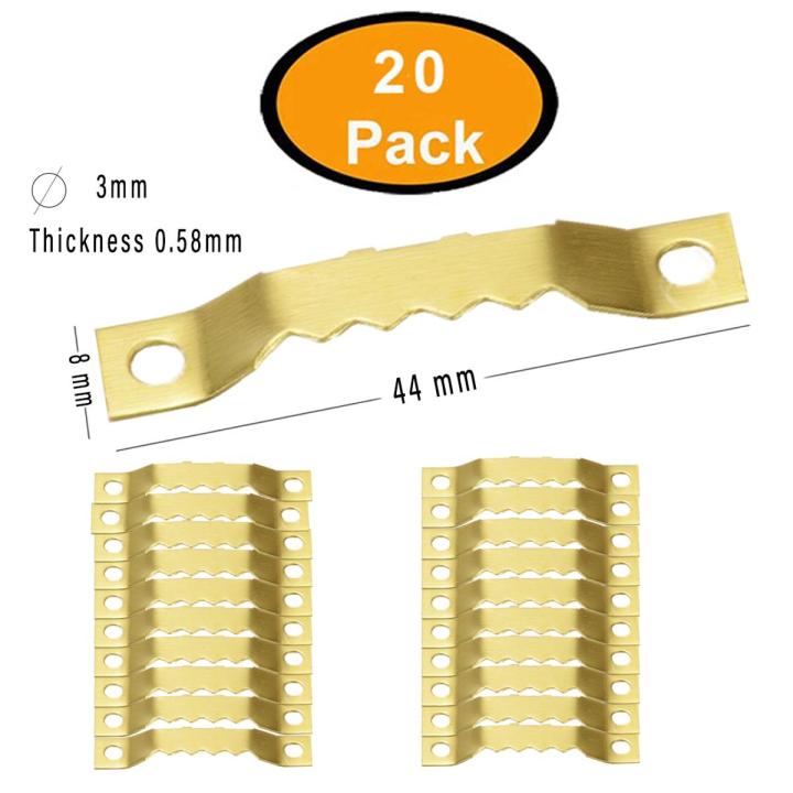 Pack of 20 Sawtooth Picture Photo Frame Hangers - Hook for Hanging Clock, Paintings, Artwork Picture - Frame Hooks for Photo Mirrors