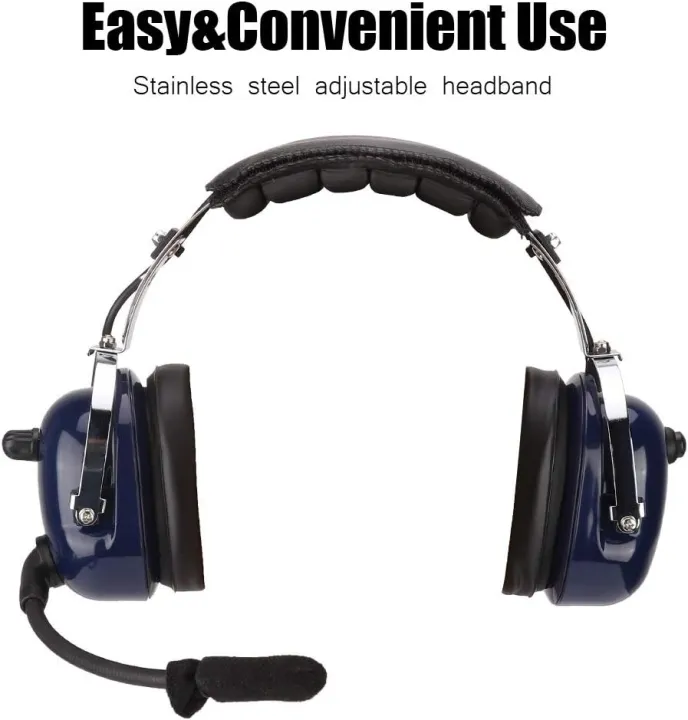 Aviation%20Headset,%20Pilot%20Headset,%20General%203.5mm%20Dual%20Plug%20Noise%20Cancelling%20Headset%20Blue%20-%20Image%203