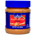 Crown Peanut Buttèr Chunky Spread 340 g Jar (Product of Canada). 