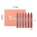 6 Colours Matte Nude Waterproof Lipstick Set Durable Lipsticks Makeup. 