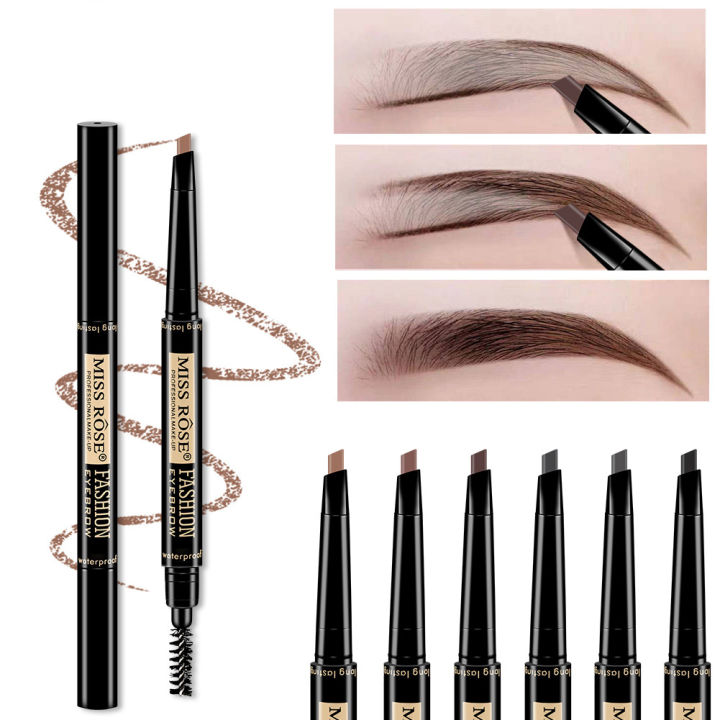 Miss Rose 2 in 1 Double Head Long Lasting Waterproof Eye Brow Pencil & Brush 0.2g