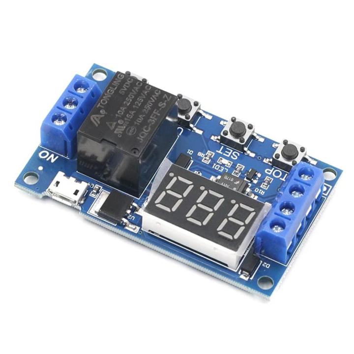 DC 6-30V Timer Relay Programmable Relay Module Cycle Timer with LCD Display / 5V Micro USB, Smart Home Controller ON/Off Trigger Time Cycle Timer Circuit Switch 0.1s~999min Adjustable For EGG / EGGS INCUBATOR