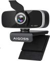 Aigoss Webcam with Microphone & Privacy Cover, 1080P Full HD Web Camera for Streaming, Video Calling, Conference, Recording, Gaming, Computer Camera Laptop USB Webcam. 