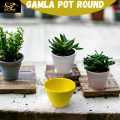 2 Pcs Melamine Gamla Pot for Home Garden Decor. 