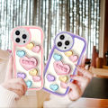 FELMYST Case For Realme C21 Hot Ins Cute Love Heart Mobile Phone Casing Shockproof Soft Back Cover for Girl. 