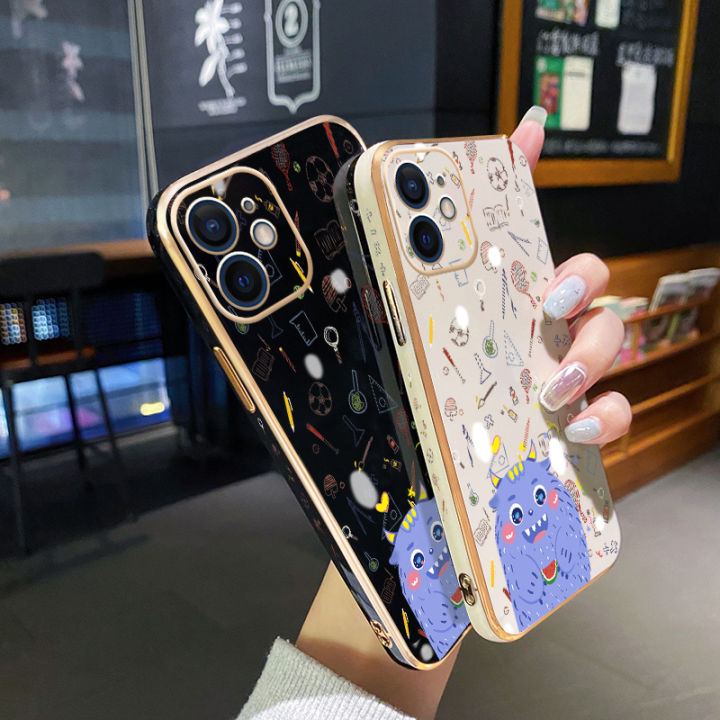 chenyyka%20For%20Samsung%20A30s%20Case%20Plating%20Side%20Edge%20Square%20New%20Design%20Cartoon%20Monster%20Phone%20Cases%20Pattern%20Silicone%20Casing%20Full%20Back%20Cover%20Camera%20Protect%20Shockproof%20Softcase%20-%20Image%203