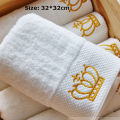 Embroidered Crown White bath towel 5stars Hotel Towels 100% Quality Towel Washcloths towels bathroom Ladies face wash soft towel. 