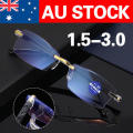 -cut Bifocal Progressive Anti-blue Eyewear Ultralight Reading Glasses G. 