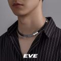 Retro black stone necklace men fashion brand INS wholesale fashion accessories do not fade for the right couple. 
