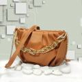 New Trending Stylish Crossbody Metal Chain Design Strap Mini Shoulder Handbags | Hand Bag For Girls, Ladies, Women | Bags For Girls Women Ladies | Female Embroidery Travel Zipper Leather Handbag | Best Gift for Her. 
