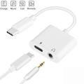 USB C to 3.5mm Headphone Adapter Splitter, 2-in-1 USB C Type C Splitter Adapter,USB C Fast Charge and 3.5mm Headphone Audio Jack. 