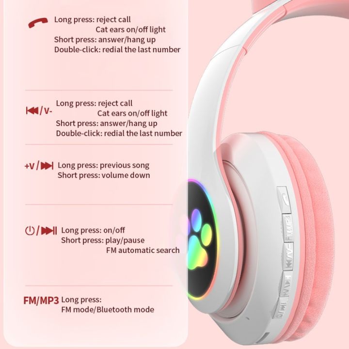 Kids%20Cat%20Ear%20Headphones%20with%20Built-in%20Microphone,%20400mAh%20Long-Lasting%20Battery,%20Wired%20&%20Wireless%20Modes,%20Colorful%20LED%20Lights%20-%20Image%202