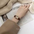 Vintage Small Dial Women's Watch Niche High-grade Leather Small Square Watch Light Luxury Temperament Quartz Watch. 