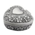 Classic Vintage Antique Heart Shape Jewelry Box Ring Small Trinket Storage Organizer Chest Christmas Gift,galactic. 
