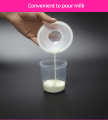 Nursing Breast Milk Collector Silica Gel 2 pcs Pair with Stopper. 