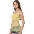 Women's Floral Mesh Design Sleeveless Camisole. 