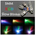5/10/25 Pieces 5mm RGB LED Diodes Slow Flash LED Diode Color Red Green Blue LED 5mm Light-Emitting-Diode RGB LED. 