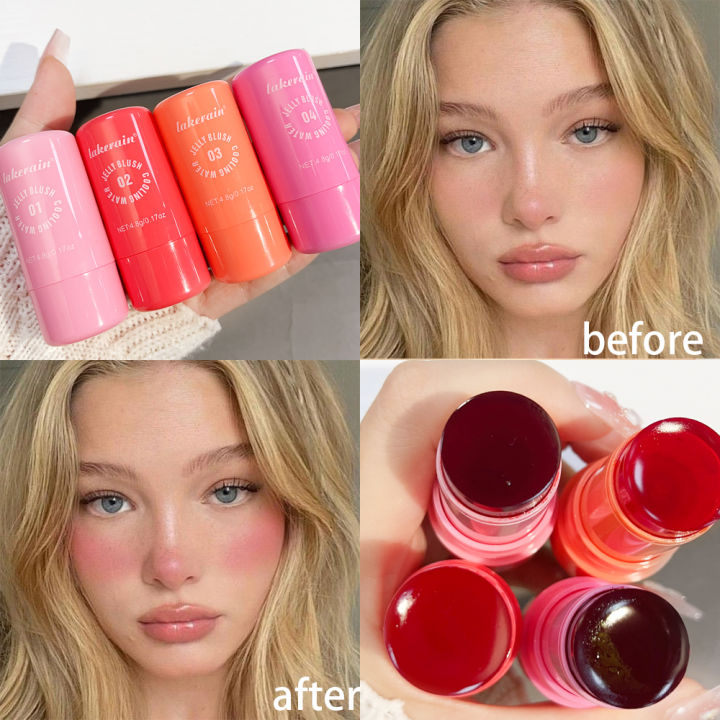 Lip and Cheek Stain Moisturizing Milk Cooling Water Jelly Tint Blush Jelly Small Jelly Tint Blush Stick