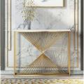 Console Table Rectangle Stone Sofa Table Modern Porch Table Rectangular Italian Minimalist Nordic Slate Narrow Shelf Strip Case Decoration Home Gold 31"L x 12"W x 31"H. 