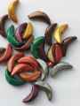 Beads for DIY Crafts. Moon Multicolor Plastic Beads. Pack of 40gms Beads, For DIY Jewelry Making, Jewelry, And Dress Accessories.. 