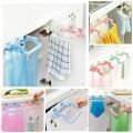 Towel Rack Shoping Bag Kitchen Organizer Hanging Holder Cupboard Hanger Shelf For Kitchen - Beige. 