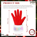Red costume gloves Comfortable Warm Furry Christmas Skeleteen gloves Velvet Soft Red velvet gloves for Christmas. 