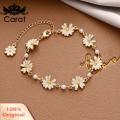 Carat Ladies Bracelet Temperament White Flowers Charm Ladies Bangle. 