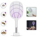 DAWLINK 2 in 1 Mosquito Racket Bat with UV Light Lamp Five Nights Mosquito Killer Racket 1200mAh Lithium-ion Rechargeable Battery Handheld Electric Fly Swatter Canvas. 